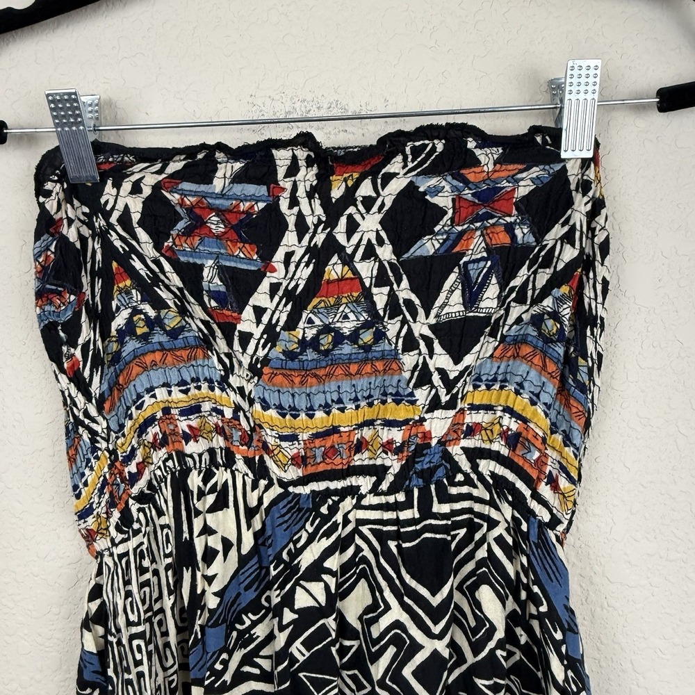 Angie Smocked Tube Top Maxi Dress Womens S Aztec Boho Gypsy Festival Fairy - Picture 6 of 14